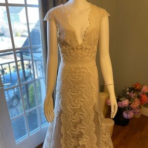 Lace wedding dress custom made